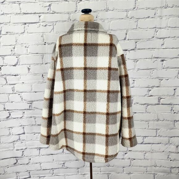 Koolaburra by UGG Shacket Womens M Jacket Brushed Back Sherpa Cozycore cabincore - Picture 2 of 11